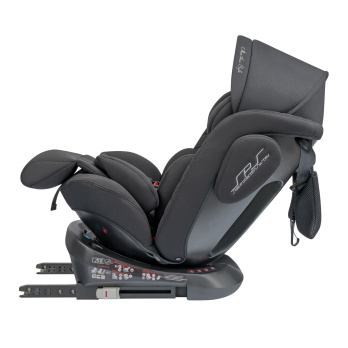 Автокресло INDIGO SMART+ Isofix, капюшон, подножка, 0+1+2+3 (0-36 кг) черный