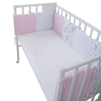 Борт в кроватку Indigo Лесные зверята (подушечки) поплин 