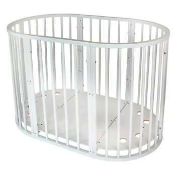 Кровать детская Indigo Simple 7в1 с поперечным маятником белый