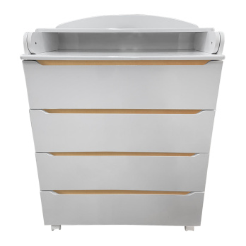 Комод Indigo Style 800/4 МДФ с широким пеленальным столиком белый