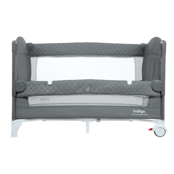 Кровать-манеж Indigo BON-BON (2 уровня) серый