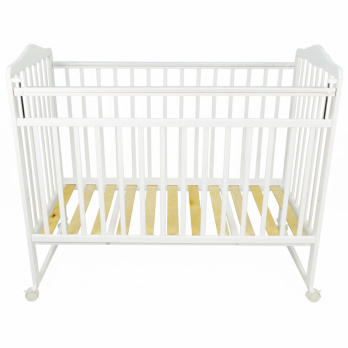 Кровать Indigo МИЛАНА NEW+ (колесо, качалка) белый