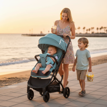 Коляска прогулочная Indigo MEGA голубой