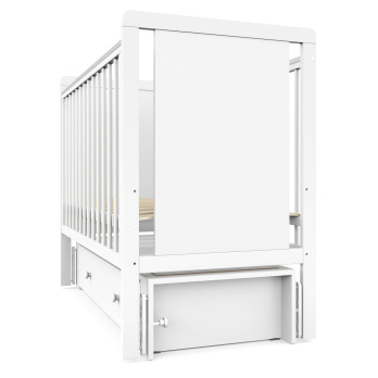 Кровать детская Indigo Classic маятник на колесах, ящик 