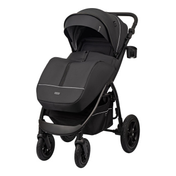 Коляска прогулочная Indigo EPICA XL AIR с сумкой черный