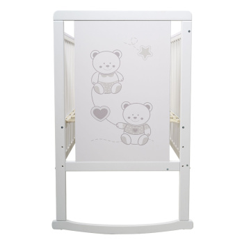 Кровать детская Indigo Happy Friends колесо-качалка белый