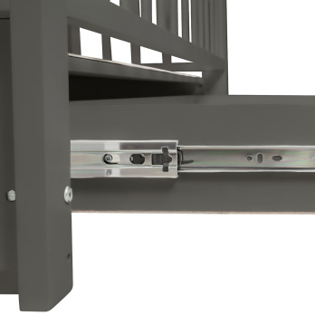 Кровать детская Indigo Norden маятник на колесах, ящик серый