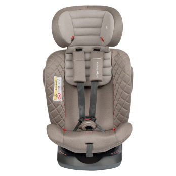 Автокресло INDIGO SMART+ Isofix, капюшон, подножка, 0+1+2+3 (0-36 кг) бежевый