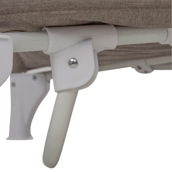 Кровать-манеж Indigo BON-BON TOY c маятником, (2 уровня) бежевый