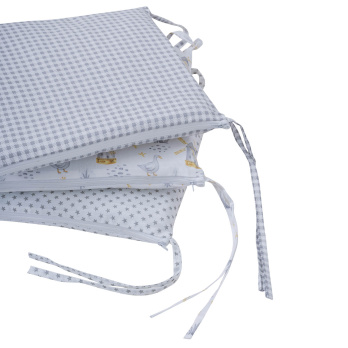 Борт в кроватку Indigo Лесные зверята (подушечки) поплин 