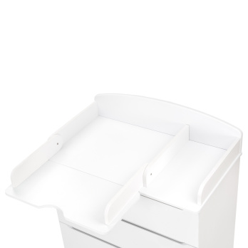 Комод Indigo Green Line 800/4 ЛДСП, МДФ с узким пеленальным столиком белый с принтом