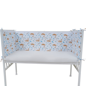 Борт в кроватку из 4-х частей Indigo Лесные зверята поплин 