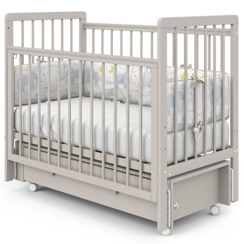 Кровать детская Indigo Vista маятник на колесах, ящик 