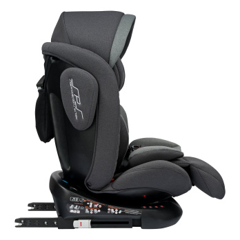 Автокресло INDIGO SMART+ Isofix, капюшон, подножка, 0+1+2+3 (0-36 кг) серый