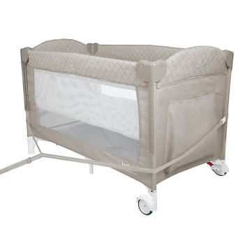 Кровать-манеж Indigo BON-BON (2 уровня) бежевый
