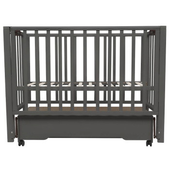 Кровать детская Indigo Norden маятник на колесах, ящик серый