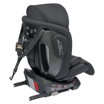 Автокресло INDIGO SMART+ Isofix, капюшон, подножка, 0+1+2+3 (0-36 кг) черный