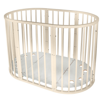 Кровать детская Indigo Simple 7в1 с поперечным маятником слоновая кость