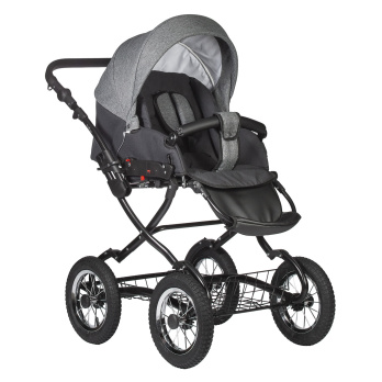 Коляска 2 в 1 Indigo CHARLOTTE Sity Classic 12" серый