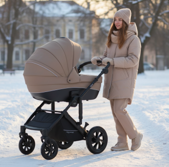 Коляска 3 в 1 Indigo COIN бежевый