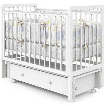 Кровать детская Indigo Vista маятник на колесах, ящик 