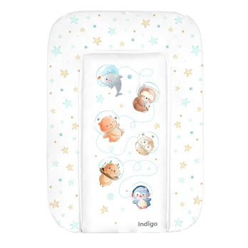 Матрасик для пеленания INDIGO 480*710 белый с принтом