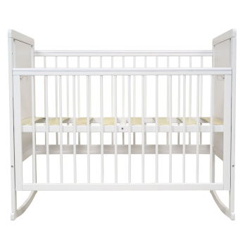 Кровать детская Indigo Happy Friends колесо-качалка белый