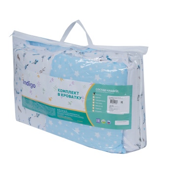 Борт в кроватку Indigo Лесные зверята (подушечки) поплин 