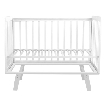 Кровать детская Indigo Style на ножках c легкосъемной стенкой белый