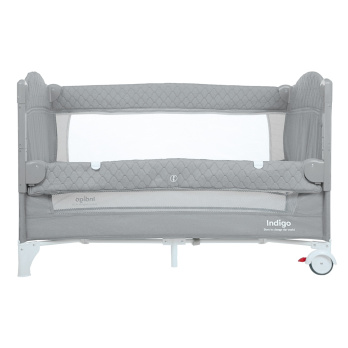 Кровать-манеж Indigo BON-BON (2 уровня) серый
