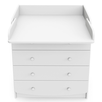 Комод Indigo Classic 800/4 c откидным пеленальным столиком, МДФ, ЛДСП белый
