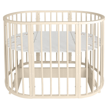 Кровать детская Indigo Simple 7в1 с поперечным маятником слоновая кость