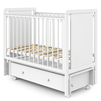 Кровать детская Indigo Classic маятник на колесах, ящик 