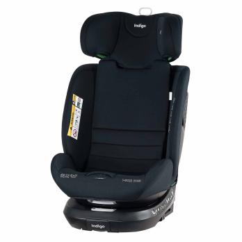 Автокресло Indigo E-TRON ISOFIX I-SIZE, с упором, группа 0+1+2+3 (0-36 кг)  черный