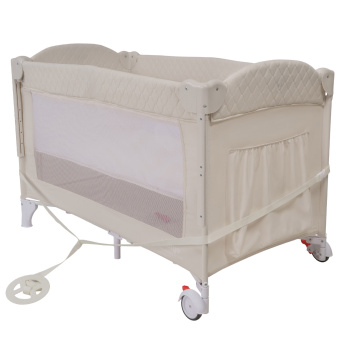Кровать-манеж Indigo BON-BON (2 уровня) бежевый