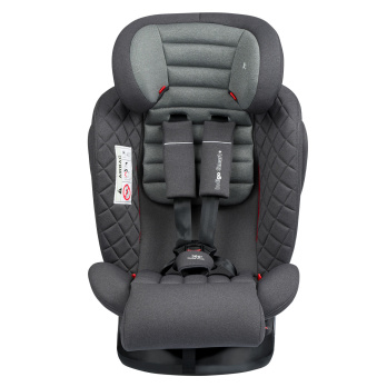 Автокресло INDIGO SMART+ Isofix, капюшон, подножка, 0+1+2+3 (0-36 кг) серый