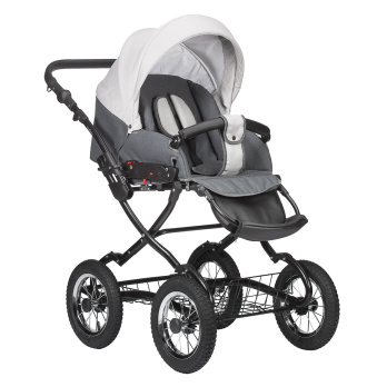 Коляска 2 в 1 Indigo CHARLOTTE Sity Classic 12" серый