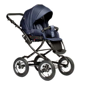 Коляска 2 в 1 Indigo BARBARA Classic синий