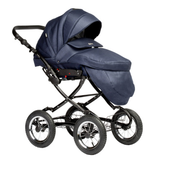 Коляска 2 в 1 Indigo BARBARA Classic синий