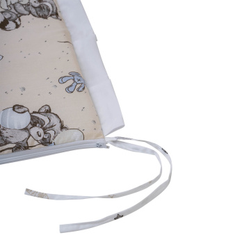 Борт в кроватку из 4-х частей Indigo Лесные зверята поплин 