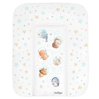 Матрасик для пеленания INDIGO 580*710 белый с принтом