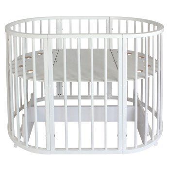 Кровать детская Indigo Simple 7в1 с поперечным маятником белый