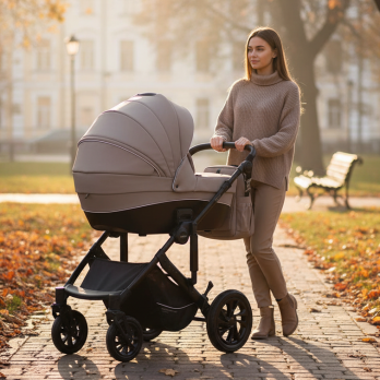 Коляска 3 в 1 Indigo COIN бежевый