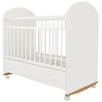 Кровать детская Indigo My Sleepy (фигур.спин., колесо-качалка, ящик) 