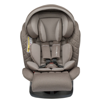 Автокресло INDIGO SMART+ Isofix, капюшон, подножка, 0+1+2+3 (0-36 кг) бежевый