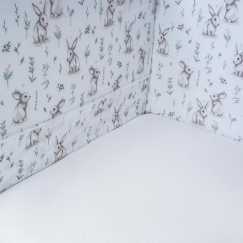 Борт в кроватку из 4-х частей Indigo Лесные зверята поплин 