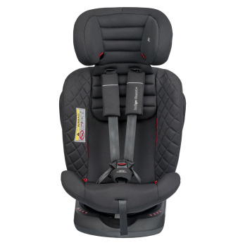 Автокресло INDIGO SMART+ Isofix, капюшон, подножка, 0+1+2+3 (0-36 кг) черный