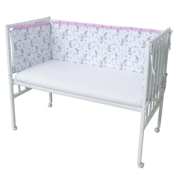 Борт в кроватку из 4-х частей Indigo Лесные зверята поплин 