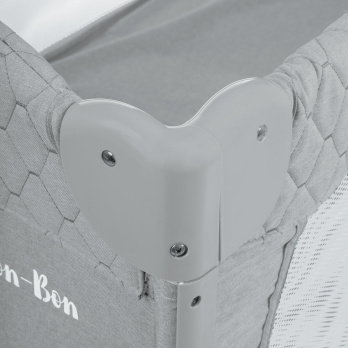 Кровать-манеж Indigo BON-BON (2 уровня) серый