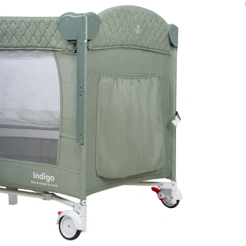 Кровать-манеж Indigo BON-BON (2 уровня) зеленый